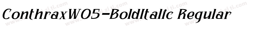 ConthraxW05-BoldItalic Regular字体转换